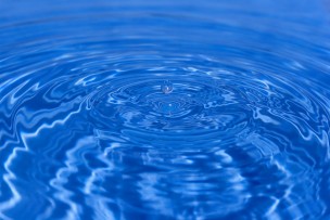 Water drop making a splash